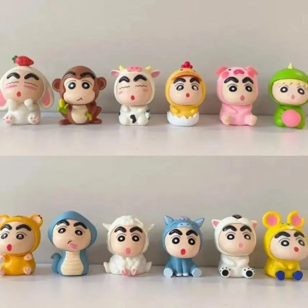 [BUNJANG] Crayon Shin-chan Animal Figure 12-Piece Bundle Set (Sealed) / 동물 짱구 피규어 미개봉 12종 세트로 일괄 판매합니다.