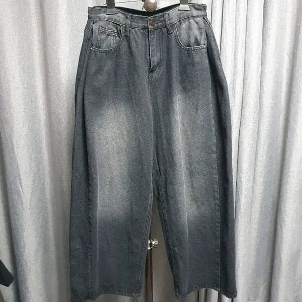[BUNJANG] M Wide Black Denim Pants / M와이드 흑청 데님