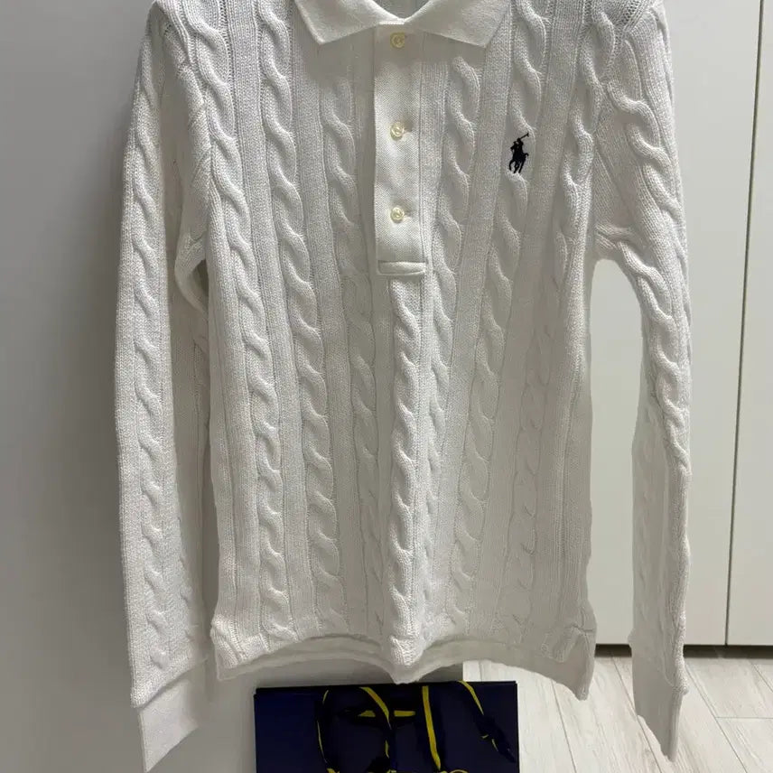 [BUNJANG] Polo Cable Knit Sweater White S Size / #새 상품# 폴로 케이블 니트(화이트 색상, S 사이즈)