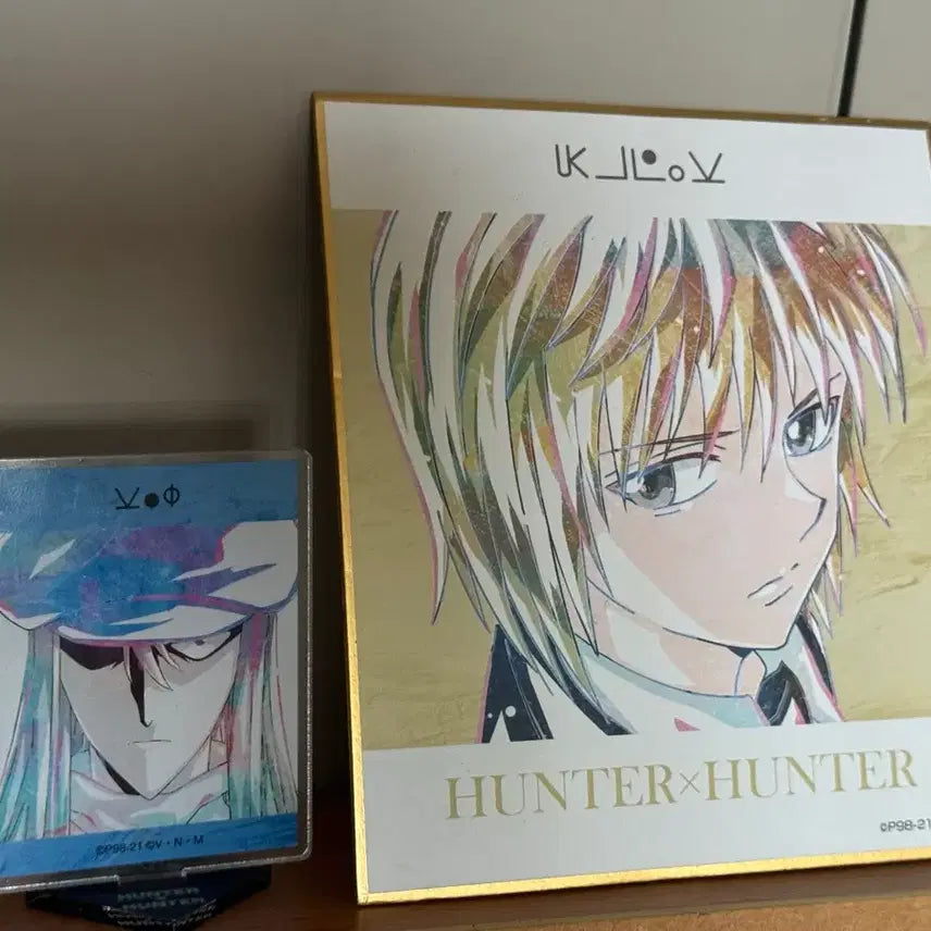 [BUNJANG] Hunter x Hunter - Kurapika Shikishi & Kaito Acrylic Stand Bundle Set / 헌터헌터 크라피카 색지 / 카이토 아크릴 스탠드 일괄