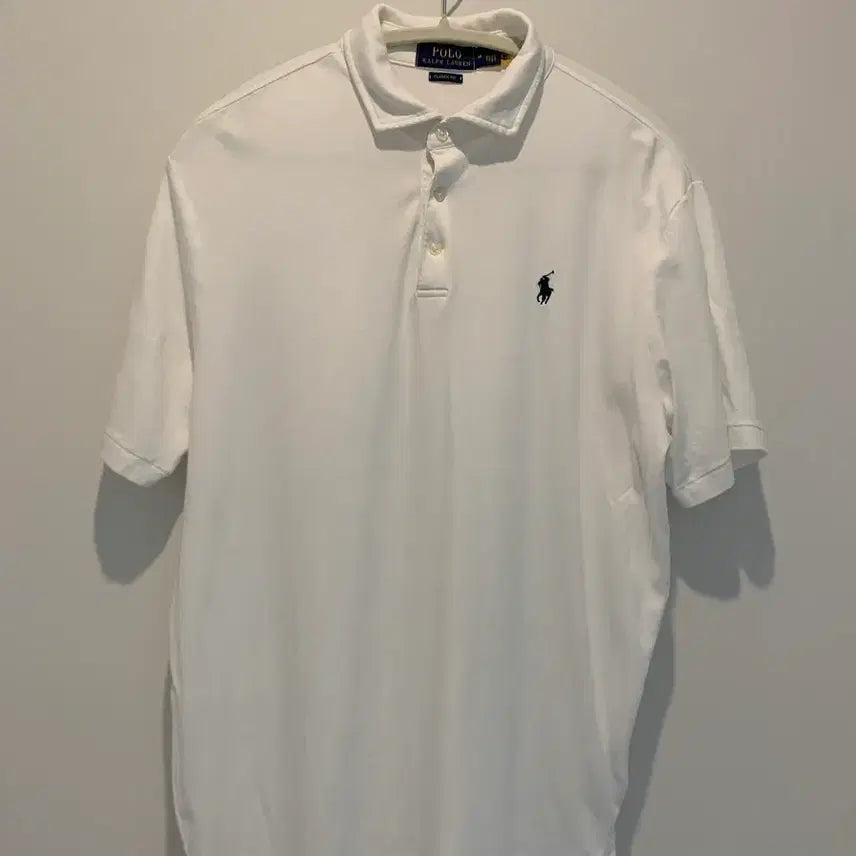 [BUNJANG] Polo Ralph Lauren Classic Fit White Polo Shirt - Size M / 폴로 랄프로렌 화이트 카라티 M