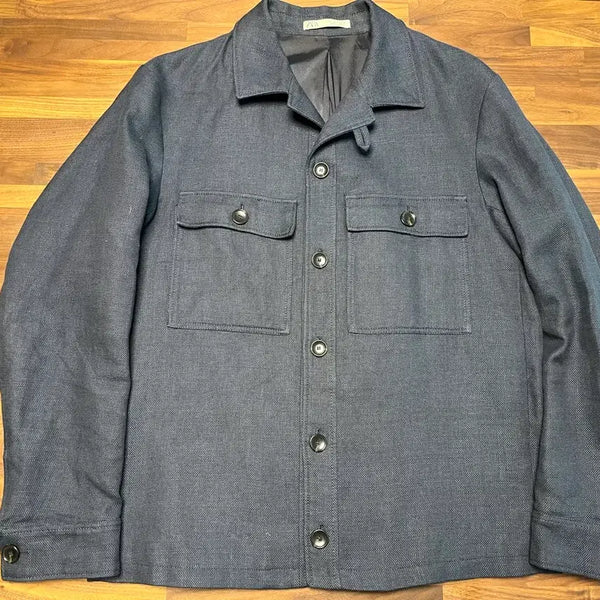 [BUNJANG] Zara Navy Pocket Shirt Jacket / 자라 네이비 포켓 셔츠 자켓