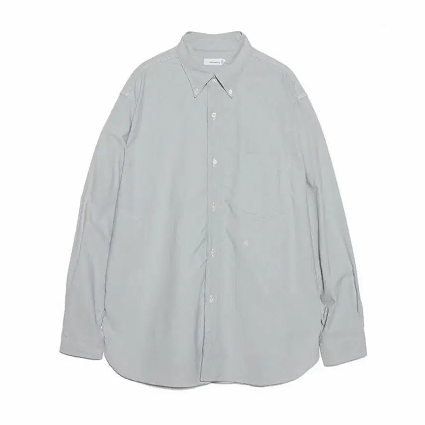 [BUNJANG] nanamica Button-Down Wind Shirt Grayish Navy L / 나나미카 버튼다운 윈드셔츠 그레이시 네이비 라지
