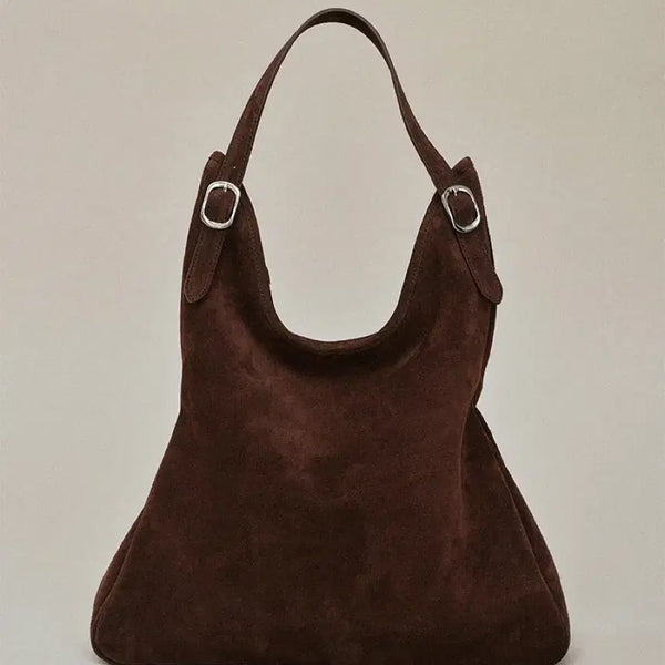 [BUNJANG] Etna Large Brown Suede Bag / Etna Large Brown Suede