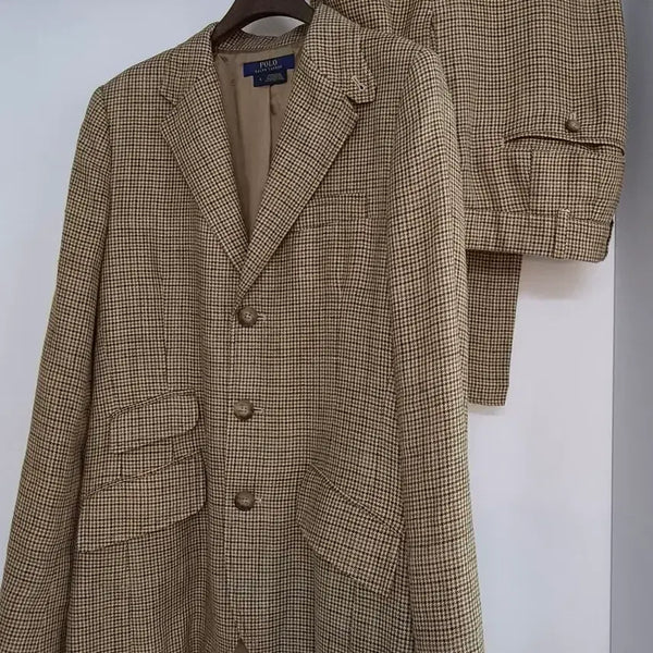 [BUNJANG] Polo Ralph Lauren Check Pattern Jacket & Pants Set / 폴로 랄프로렌 체크 패턴 자켓 /바지.세트