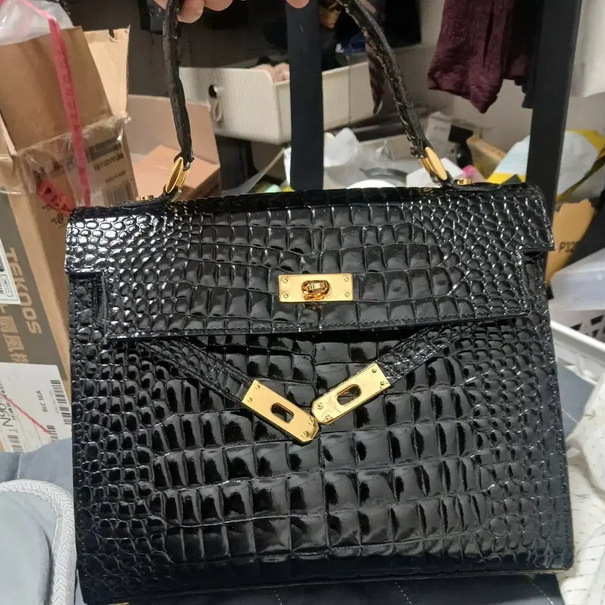 [BUNJANG] Crocodile Kelly Bag / 크로커다일 악어 켈리백