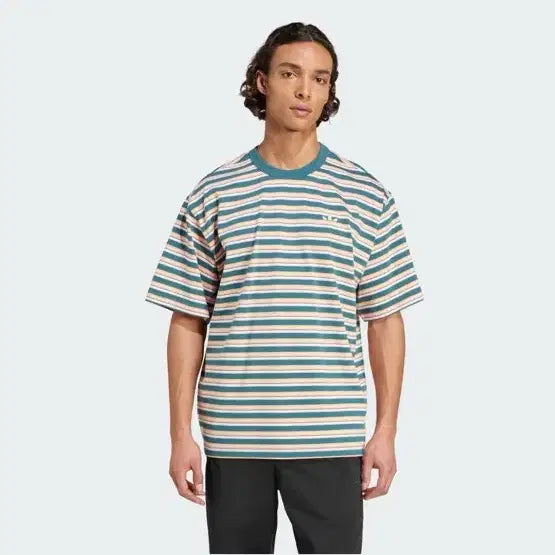 [BUNJANG] Adidas Striped Short Sleeve T-Shirt / (새상품) 아디다스 스트라이프 반팔 티셔츠