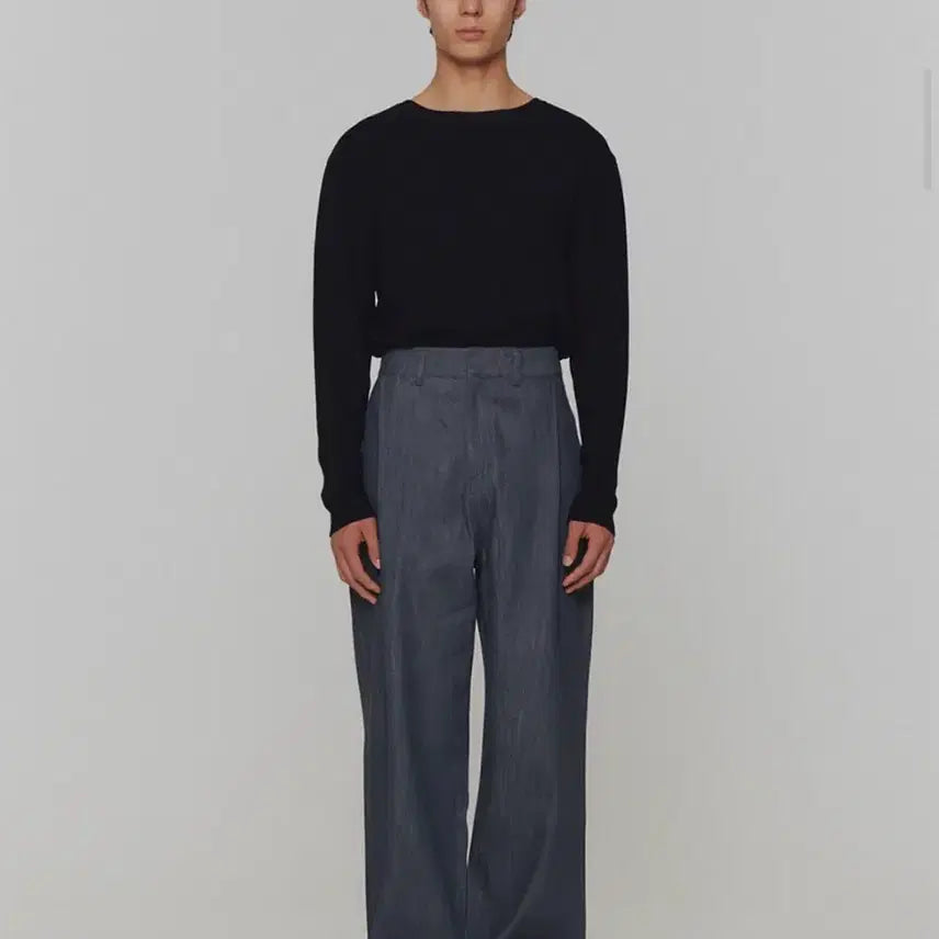 [BUNJANG] Amomento Straight Wide Fit Denim Grey / 아모멘토 스트레이트 와이드 핏 데님 그레이