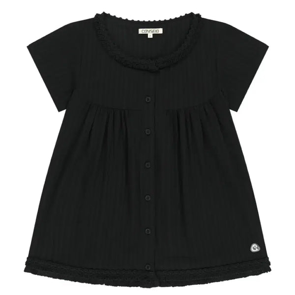 [BUNJANG] Koiseio Fringe Shirring Blouse Size 2 / 코이세이오 프린지 셔링 블라우스 2사이즈