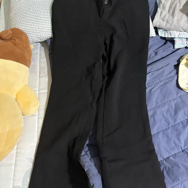 [BUNJANG] Black Wide Slacks / 블랙 와이드 슬랙스