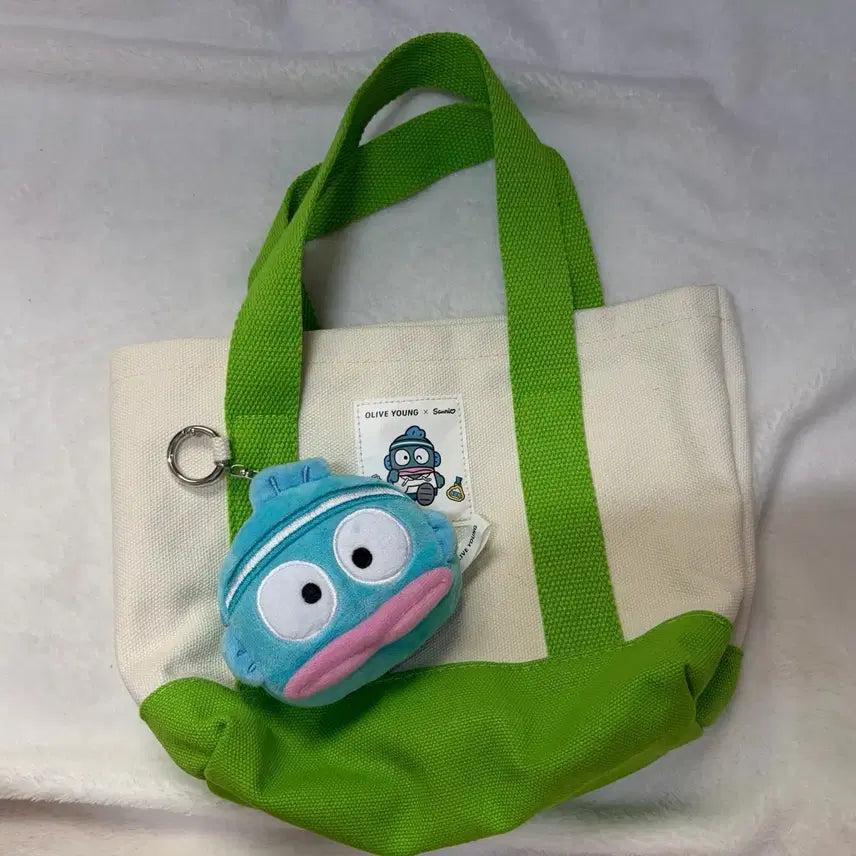 [BUNJANG] Sanrio Hangyodon Canvas Tote Bag / 올리브영 산리오 토트백 한교동