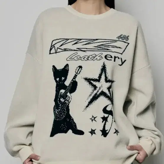 [BUNJANG] Musinsa LEATHERY Inside the Closet Knit Ivory M / 무신사 레더리 인사이드 더 클로젯 니트 아이보리