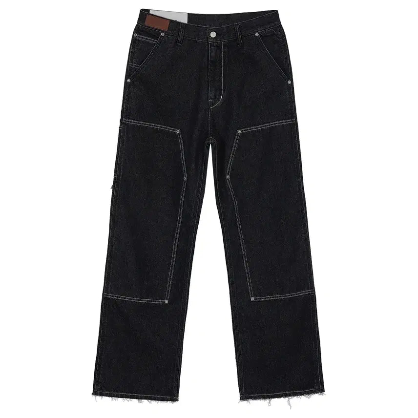 [BUNJANG] Andersson Bell Oster Denim Carpenter Wide Leg Jeans Black XL / 앤더슨벨 오스터 데님 카펜터 와이드 레그진 블랙 xl