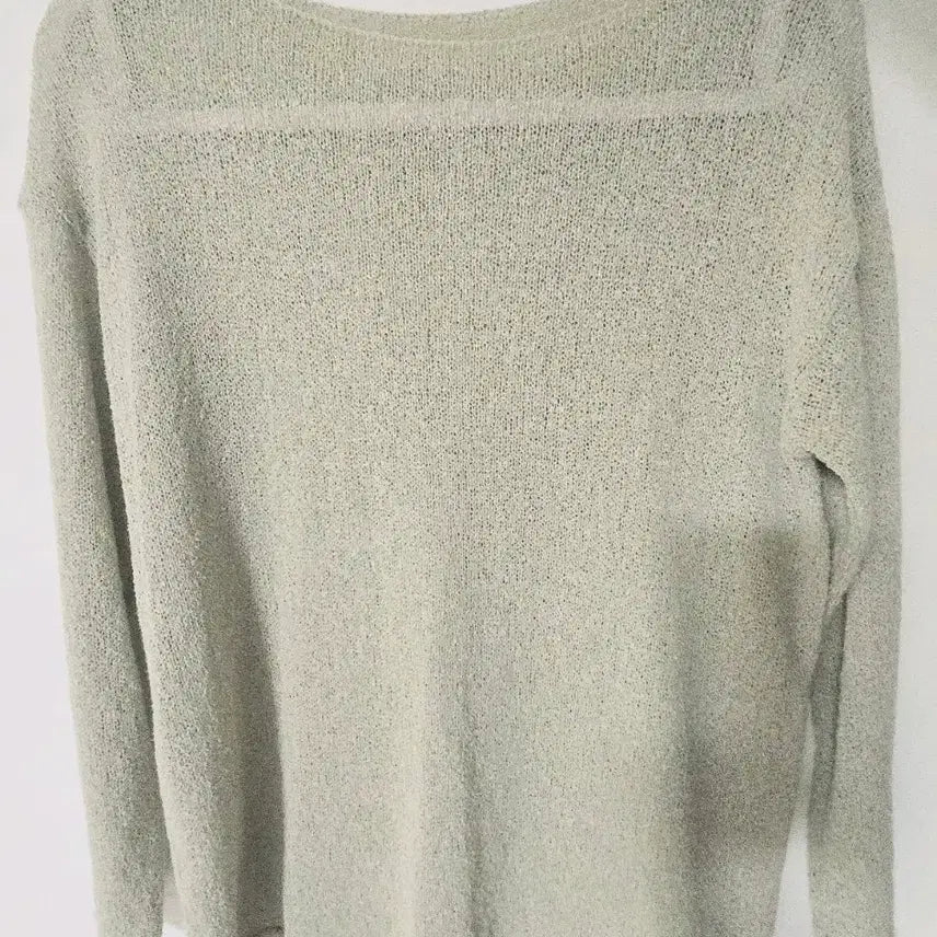 [BUNJANG] Lightweight Knit T-Shirt - Khaki / 연 카키 얇은 니트티