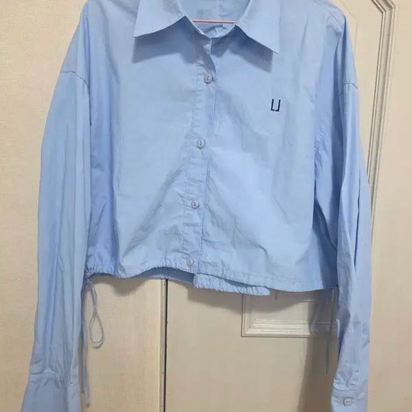 [BUNJANG] ANDY & DEBB Collaboratory Fixed Crop Shirt with Bottom String / 앤디앤뎁 콜라보토리 밑단 스트링 픽스드 크롭 셔츠