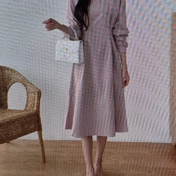[BUNJANG] Chic Elegant Round Neck Dress / (해외배송)시크 우아한 라운드넥 원피스