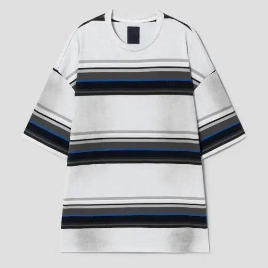 [BUNJANG] Juun.J 7-Block Stripe Short Sleeve T-Shirt M / 준지 7블록 스트라이프 반팔 티셔츠m 새제품