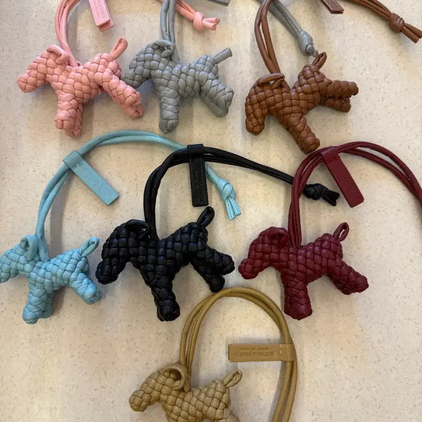 [BUNJANG] Handmade Leather Dog Bag Charm Keychain / [새상품/최저가] 수제 가죽 강아지 가방 백참 키링