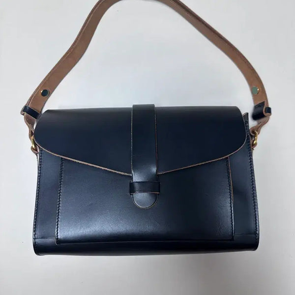 [BUNJANG] Marni Black Leather Flap Shoulder Bag / 마르니 블랙 레더 플랩 숄더백