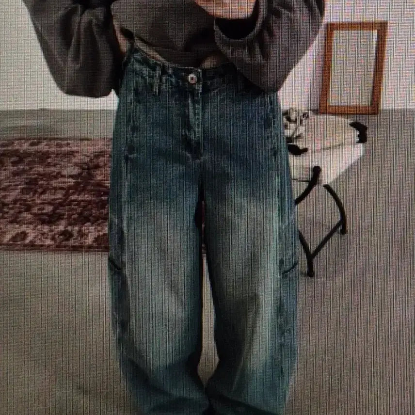 [BUNJANG] Cargo Wide Fit Denim Pants / (해외배송)카고 청바지 와이드 핏 데님 팬츠