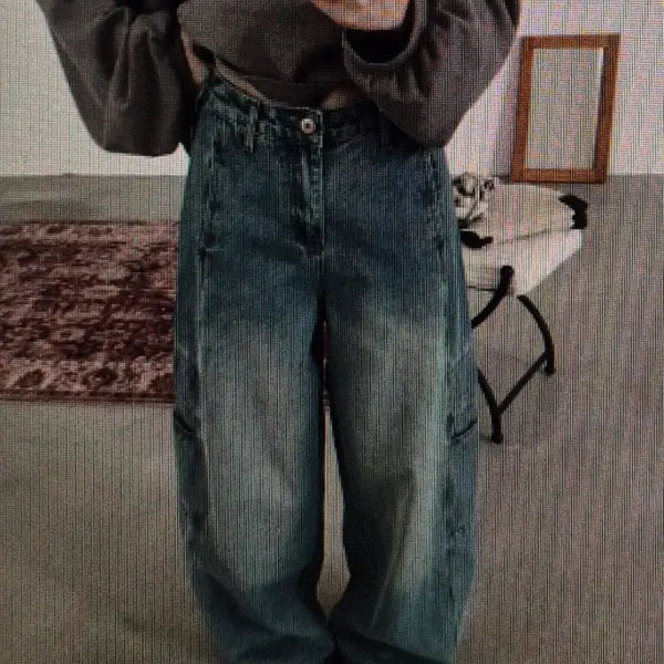 [BUNJANG] Cargo Wide Fit Denim Pants / (해외배송)카고 청바지 와이드 핏 데님 팬츠