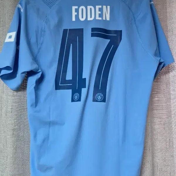 [BUNJANG] Manchester City 23-24 Home Player Issue Short Sleeve Jersey No. 47 Foden (L) / [새상품] 해외 L 23-24 맨체스터 시티 홈 선수지급용 반팔 No.47 포든