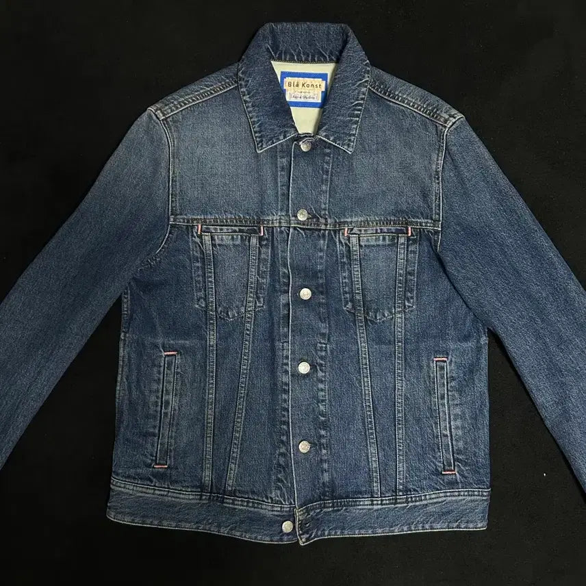 [BUNJANG] Acne Studios Bla Konst Denim Jacket Pink Stitch / 아크네 스튜디오 블라 콘스트 청자켓 데님자켓 50