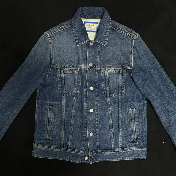 [BUNJANG] Acne Studios Bla Konst Denim Jacket Pink Stitch / 아크네 스튜디오 블라 콘스트 청자켓 데님자켓 50
