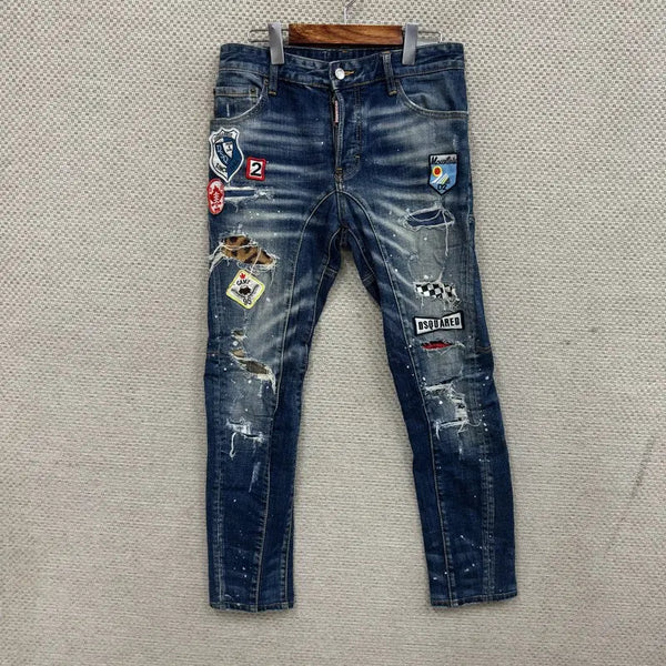 [BUNJANG] DSQUARED2 Multi-Patch Span Denim Jeans 46 / 디스퀘어드2 멀티패치 스판 데님 청바지 46 H02154