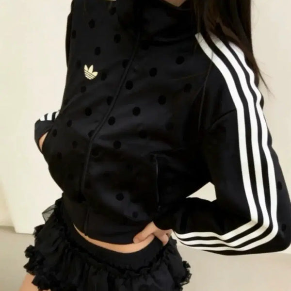 [BUNJANG] Adidas Authentic Polka Dot Zip-Up Jacket / 아디다스 정품 도트 집업