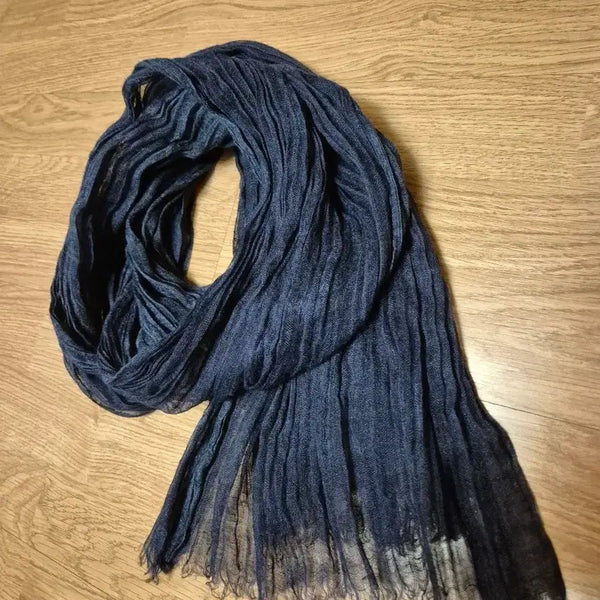 [BUNJANG] Brunello Cucinelli Navy 100% Linen Scarf / BRUNELLO CUCINELLI 네이비 100% 린넨 스카프