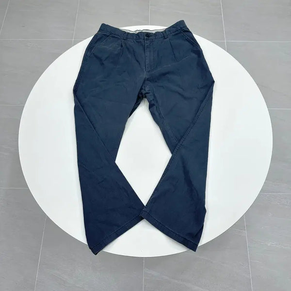 [BUNJANG] Hazzys Men's Chino Pants Navy Cotton Slim Fit / 헤지스 정장 코튼 남성 치노팬츠 86/34인치 네이비