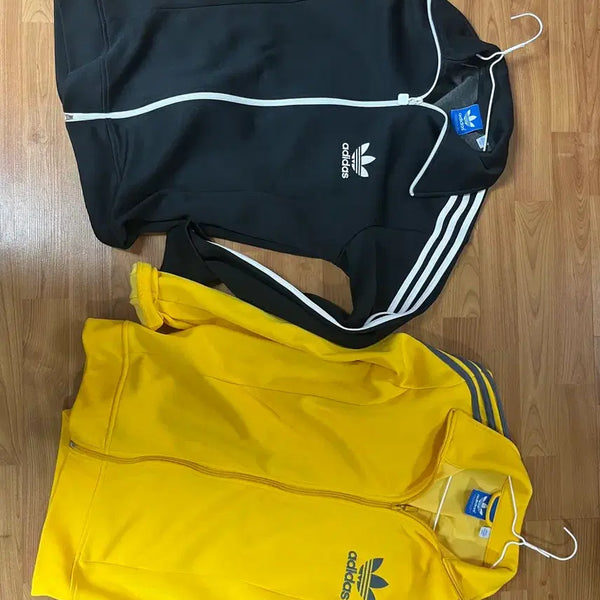[BUNJANG] Adidas Track Top Jersey Black Yellow / 아디다스 트랙탑 져지 블랙