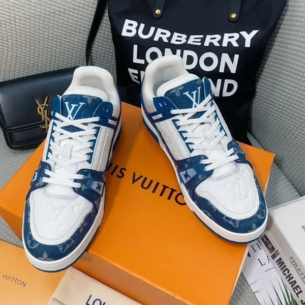 [BUNJANG] Louis Vuitton Classic Sneakers White Blue / LV 클래식 스니커즈
