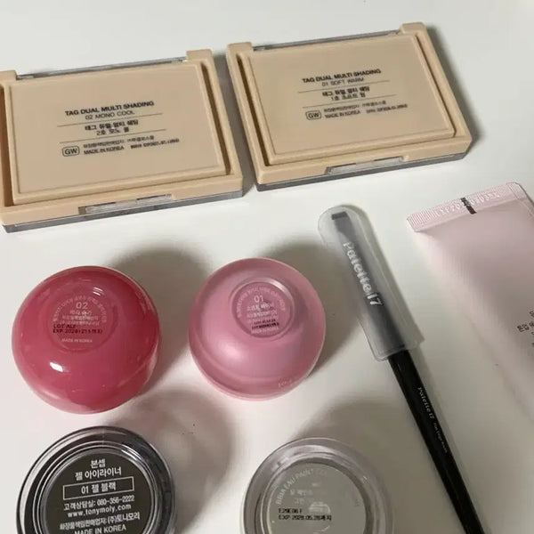 [BUNJANG] Milk Touch, Tag, Bonset, Bbia, Dewytree Makeup Bundle / 화장품 일괄 만원-태그 쉐딩, 디어씽 소프트베이비, 본셉 젤 블랙 아이라이너, 삐아 포챠코 그린 컨실러, 듀이트리 선크림