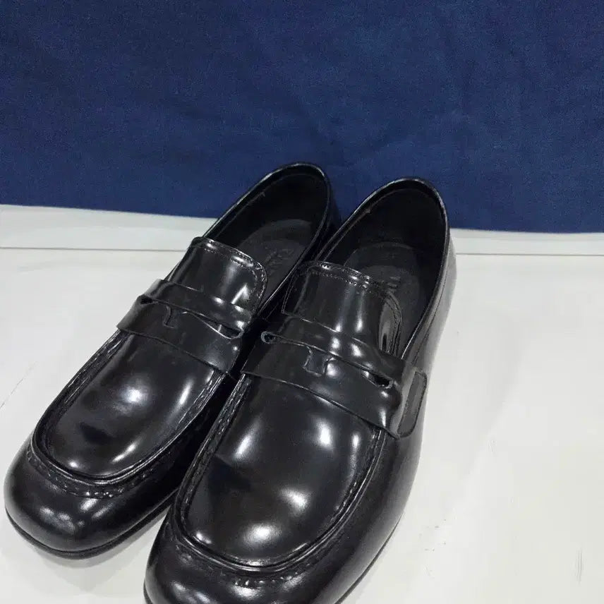 [BUNJANG] TIME HOMME Black Leather Loafers / 한섬 타임 옴므 로퍼 블랙 270