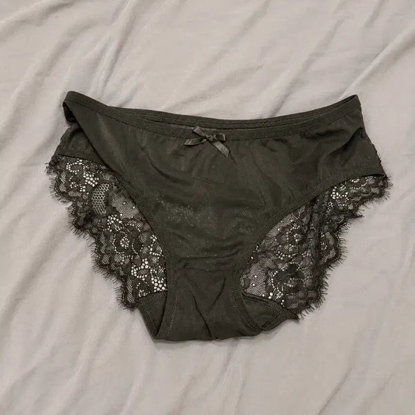 [BUNJANG] Women's Black Lace See-Through Panties (M) / 중고 레이스 블랙 시스루 여자 팬티 (Black) 여성