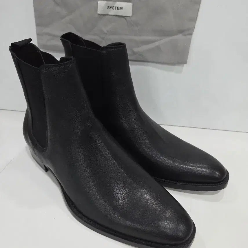 [BUNJANG] System Homme Black Angle Chelsea Boots / 한섬 시스템옴므 앵글 첼시 부츠 블랙 260 270