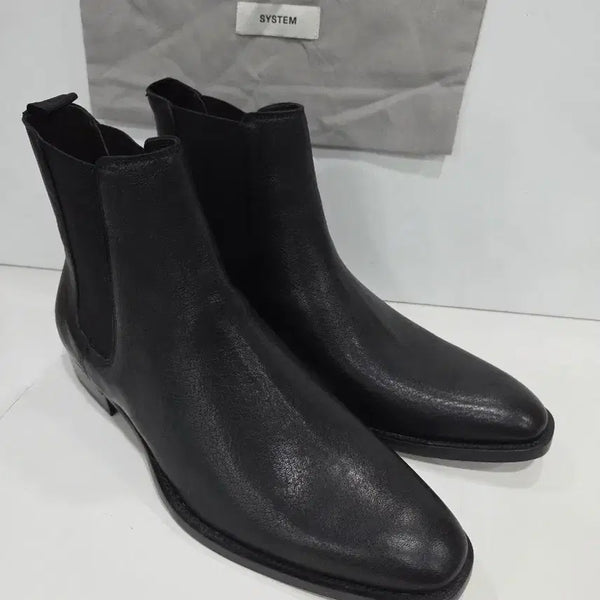 [BUNJANG] System Homme Black Angle Chelsea Boots / 한섬 시스템옴므 앵글 첼시 부츠 블랙 260 270