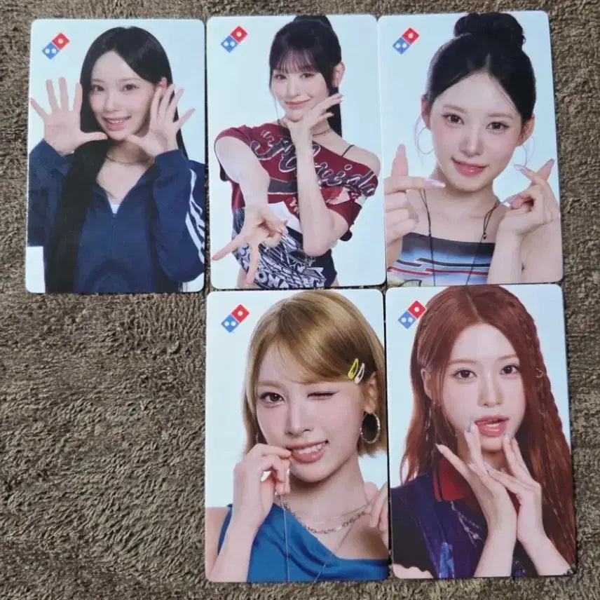[BUNJANG] Domino's Pizza x Lisenne Photocard 5-Set / 도미노피자  리센느 포토카드 5종 세트