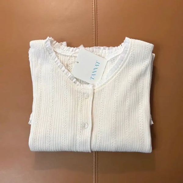 [BUNJANG] TANNAT Day Lace Cardigan Cream / TANNAT 타낫 데이 레이스 가디건 크림 새상품