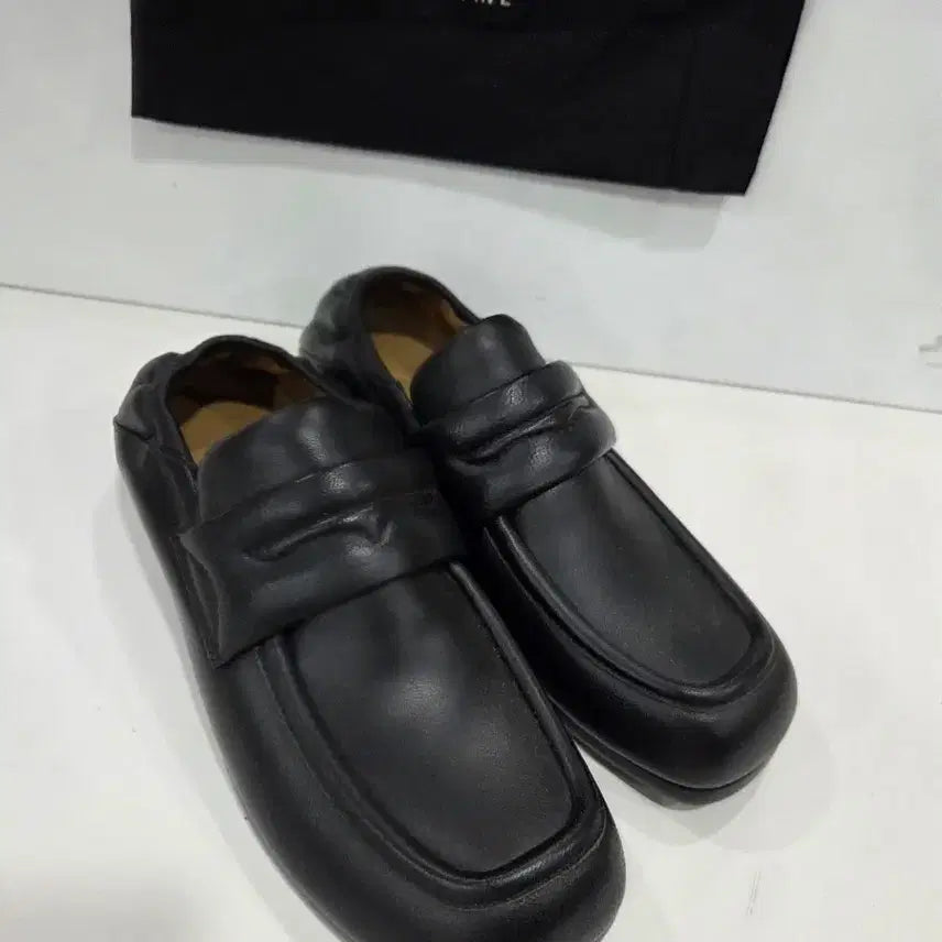 [BUNJANG] TIME HOMME 2-Way Leather Loafers Black / 한섬 타임옴므  2way 로퍼 블랙  260