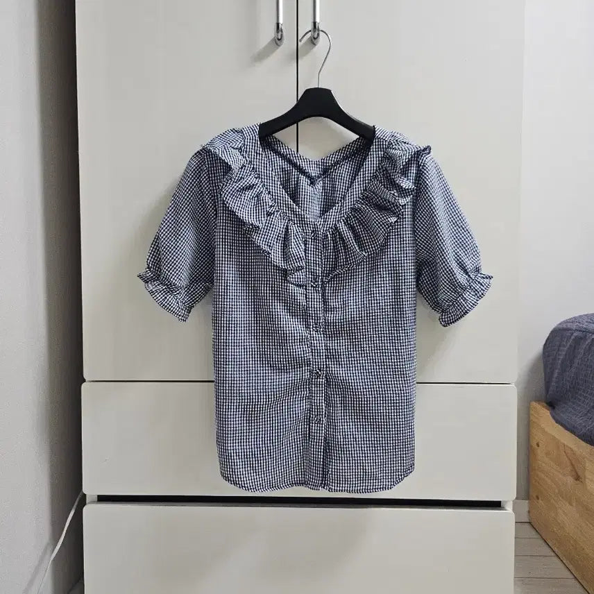 [BUNJANG] Frill Blouse / 지지미 프릴 블라우스 (새상품)
