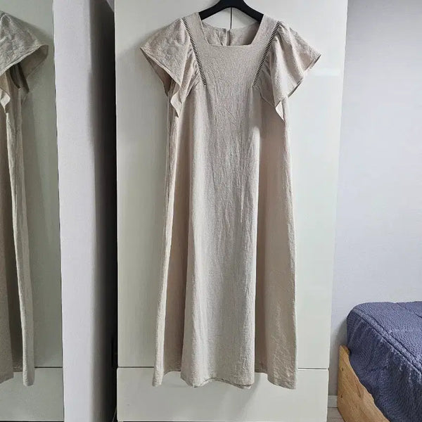 [BUNJANG] Linen Long Dress / 린넨소재 롱원피스(새상품)