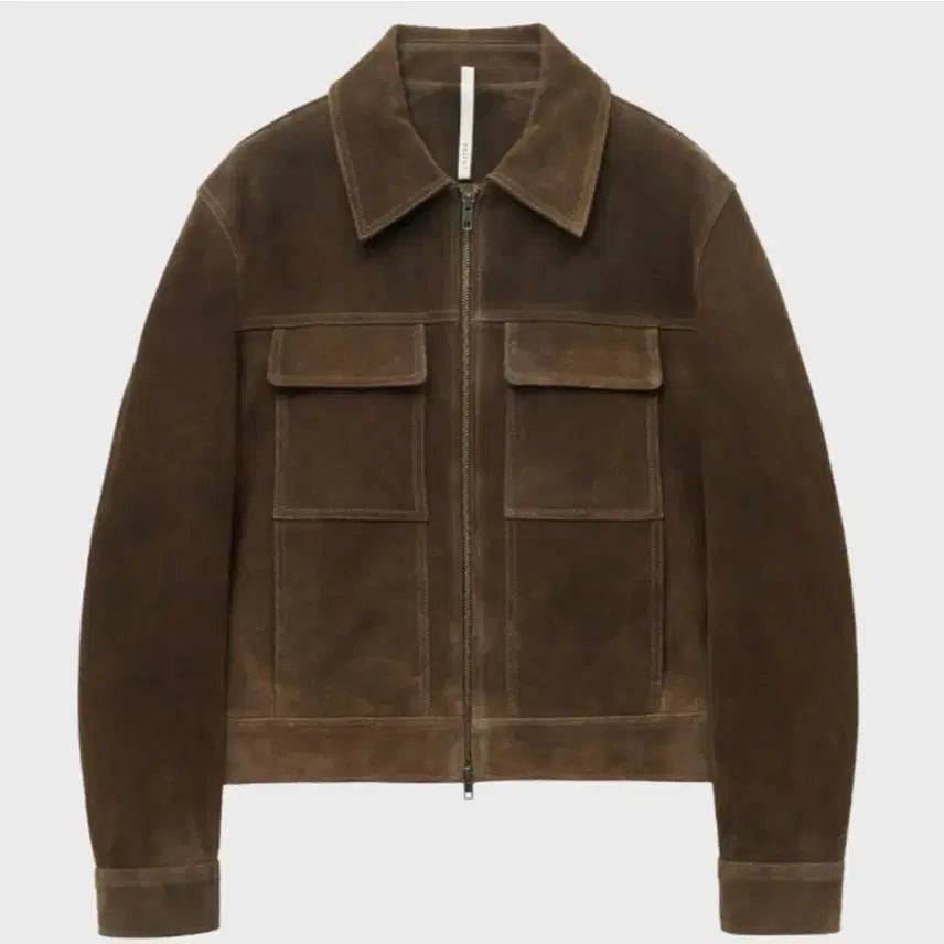 [BUNJANG] Noir Cow Suede Zip-Up Jacket Brown / 노이어  카우 스웨이드 집업 자켓 [브라운]48 새상품