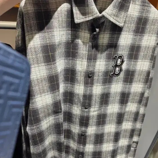 [BUNJANG] MLB Basic Cotton Pralene Check Shirt / MLB 베이직 코튼 프랄렌 체크셔츠 새상품 아주저렴히판매