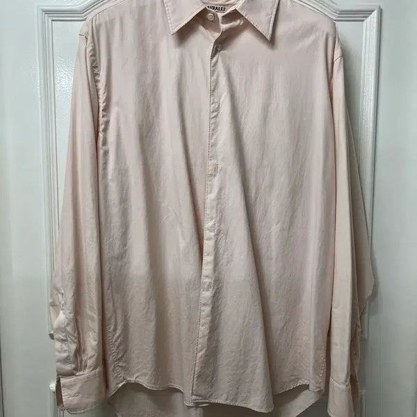 [BUNJANG] Auralee 23AW Fins Twill Shirt Light Pink Size 4 / 오라리 23aw 핀스 트윌 셔츠 라이트 핑크 4사이즈