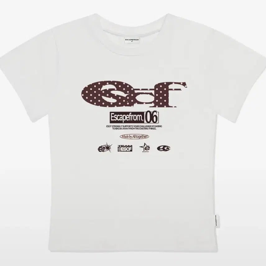 [BUNJANG] ESCAPEFROM Choco Dot Slim Fit Short Sleeve T-Shirt M / 이스케이프프롬 초코도트 슬림핏 반팔티 M