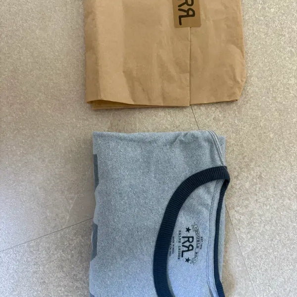 [BUNJANG] RRL Logo Jersey Ringer T-Shirt Light Blue Heather XL / 더블알엘 로고 저지 링거 티셔츠 라이트 블루 헤더 XL