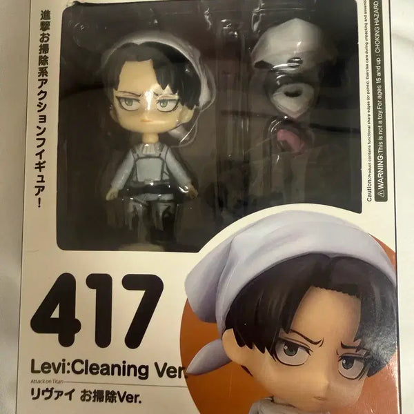 [BUNJANG] Nendoroid Levi Cleaning Ver. Q Version Figure (Unsealed) / [비공식-개봉] 넨도로이드 청소 리바이 Q버전